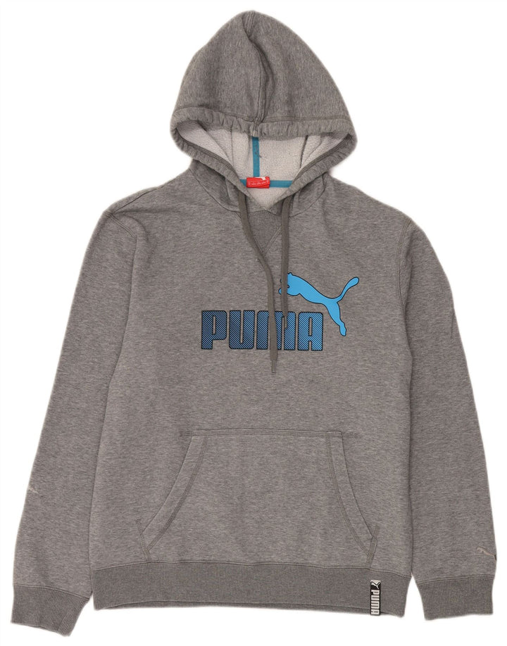Puma Mens Graphic Hoodie Jumper Medium Grey