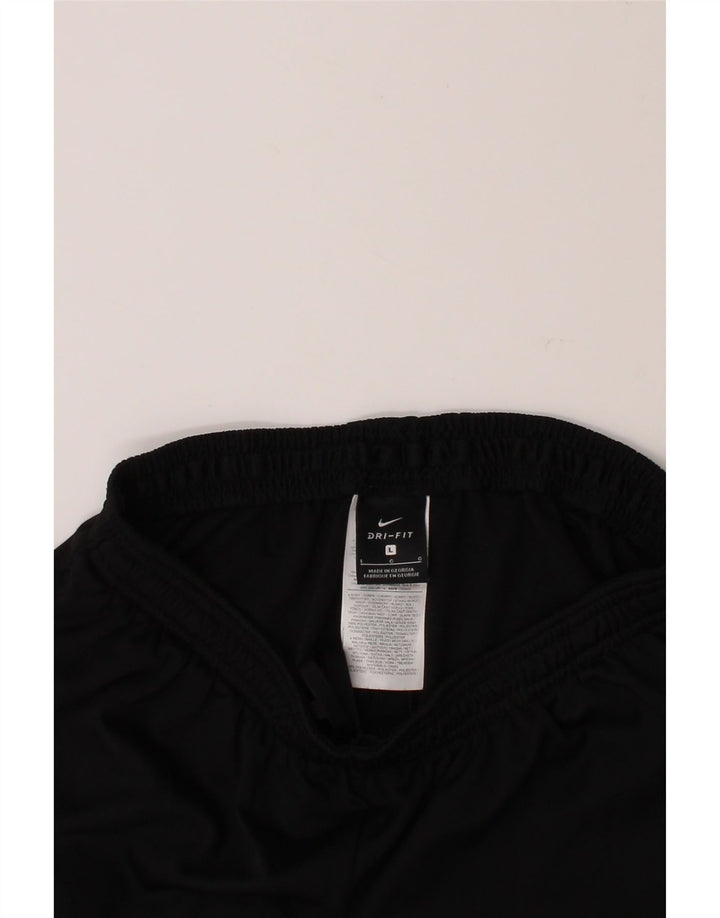 NIKE Womens Dri Fit Tracksuit Trousers UK 14 Large  Black Polyester Vintage Nike and Second-Hand Nike from Messina Hembry 