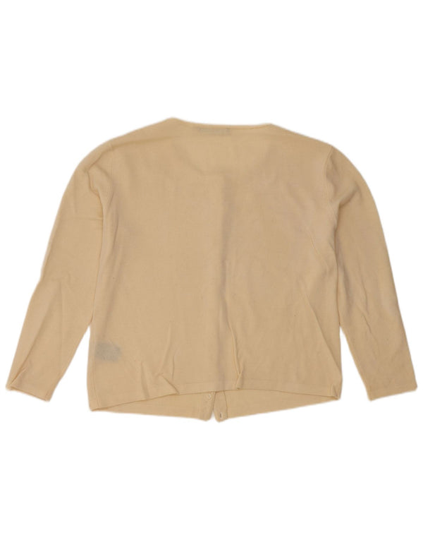 Ralph Lauren Womens Crop Bolero Jumper UK 16 Large Off White Wool