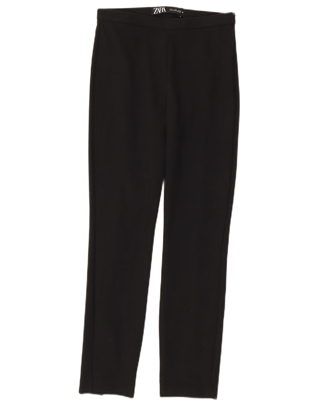 ZARA Womens Slim Casual Trousers Small W26 L27 Black Polyester