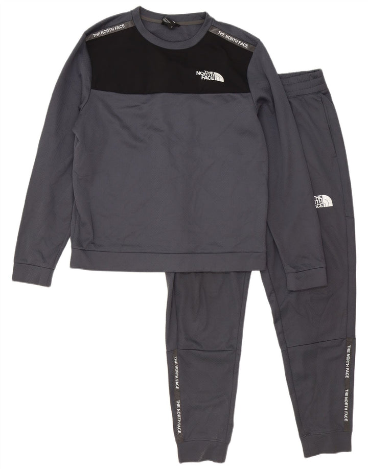 The North Face Mens Graphic Full Tracksuit Medium Grey Colourblock