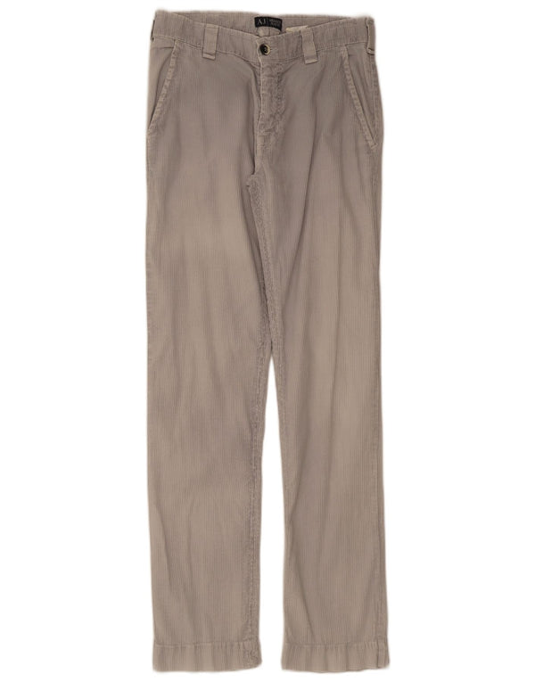 Armani Mens Straight Chino Trousers EU 46 Small W30 L32 Grey