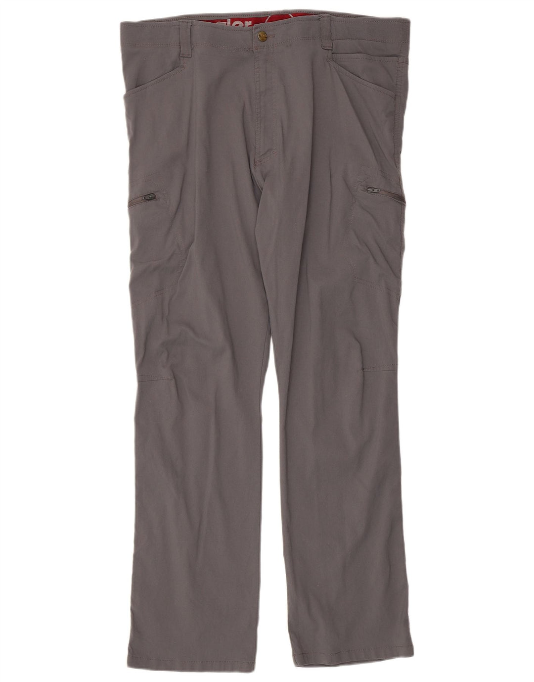 Wrangler Mens Straight Cargo Trousers W40 L30 Grey Nylon