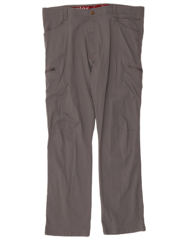 Wrangler Mens Straight Cargo Trousers W40 L30 Grey Nylon