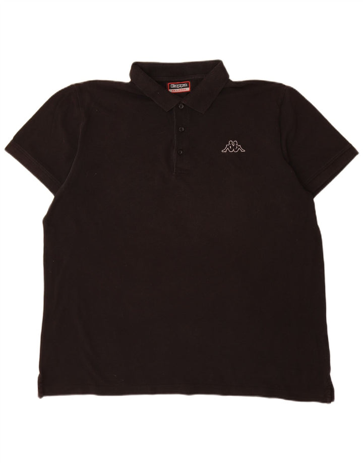KAPPA Mens Polo Shirt 2XL Black Cotton
