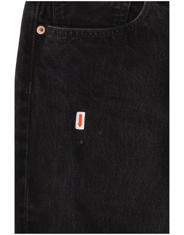LEVI'S Mens 501 Straight Jeans W32 L30 Black Cotton