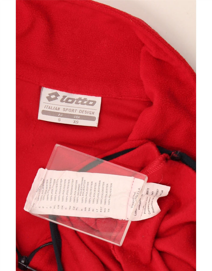 Lotto Mens Zip Neck Fleece Jumper XS Red Polyester