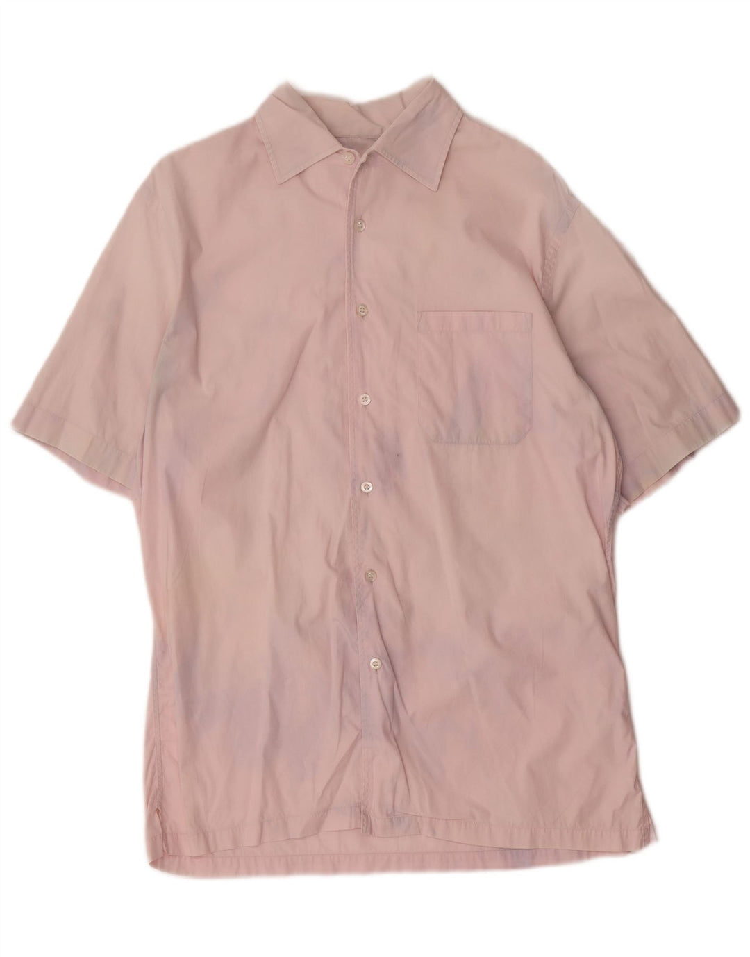HUGO BOSS Mens Short Sleeve Shirt Medium Pink Cotton