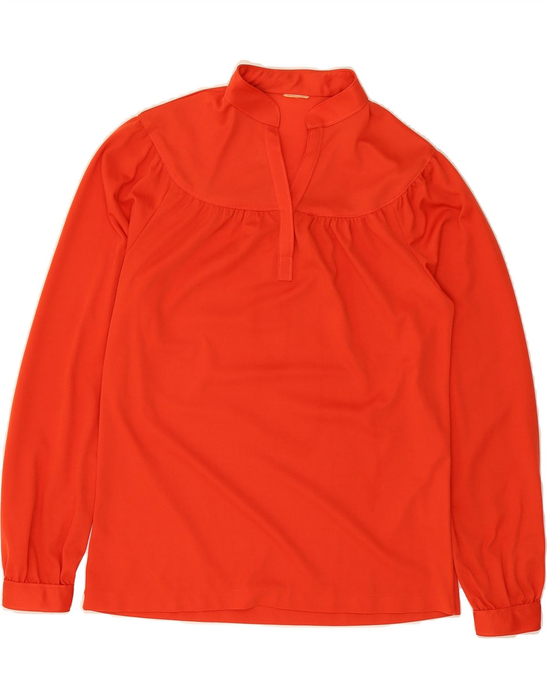 VINTAGE Womens Long Sleeve Blouse Top UK 14 Medium Orange Vintage Vintage and Second-Hand Vintage from Messina Hembry 