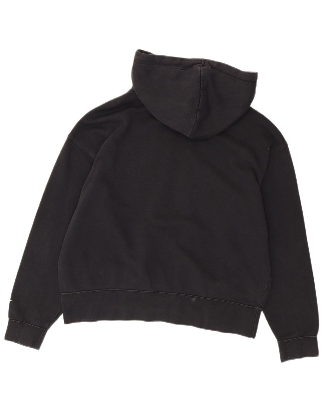 NIKE Mens Graphic Hoodie Jumper Medium Black Cotton