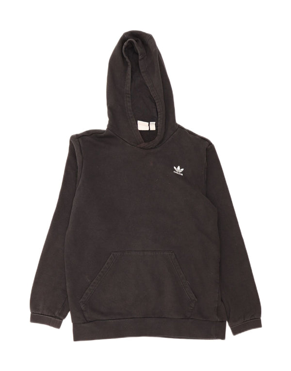 Adidas Boys Hoodie Jumper 15-16 Years Black Cotton