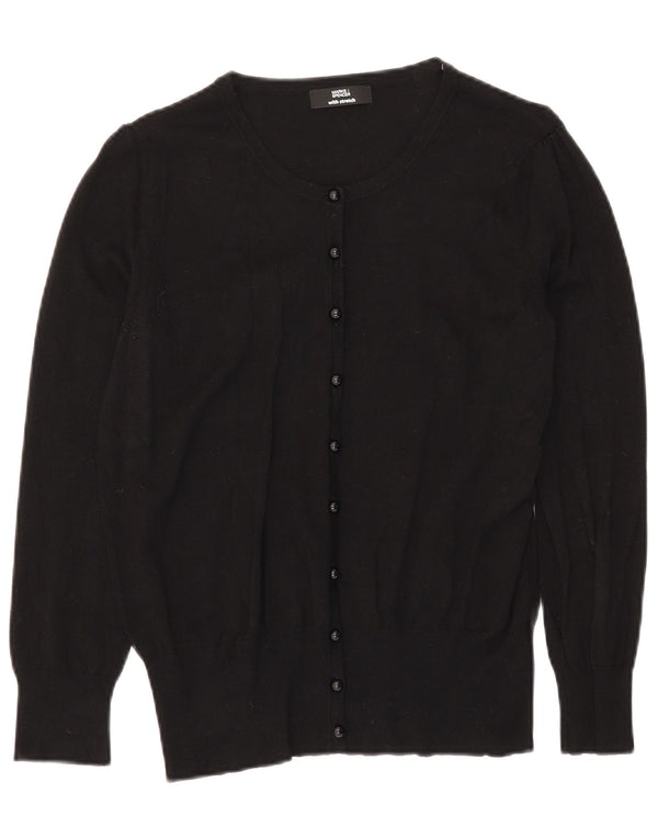 Marks & Spencer Womens Cardigan Sweater UK 16 Large  Black Viscose