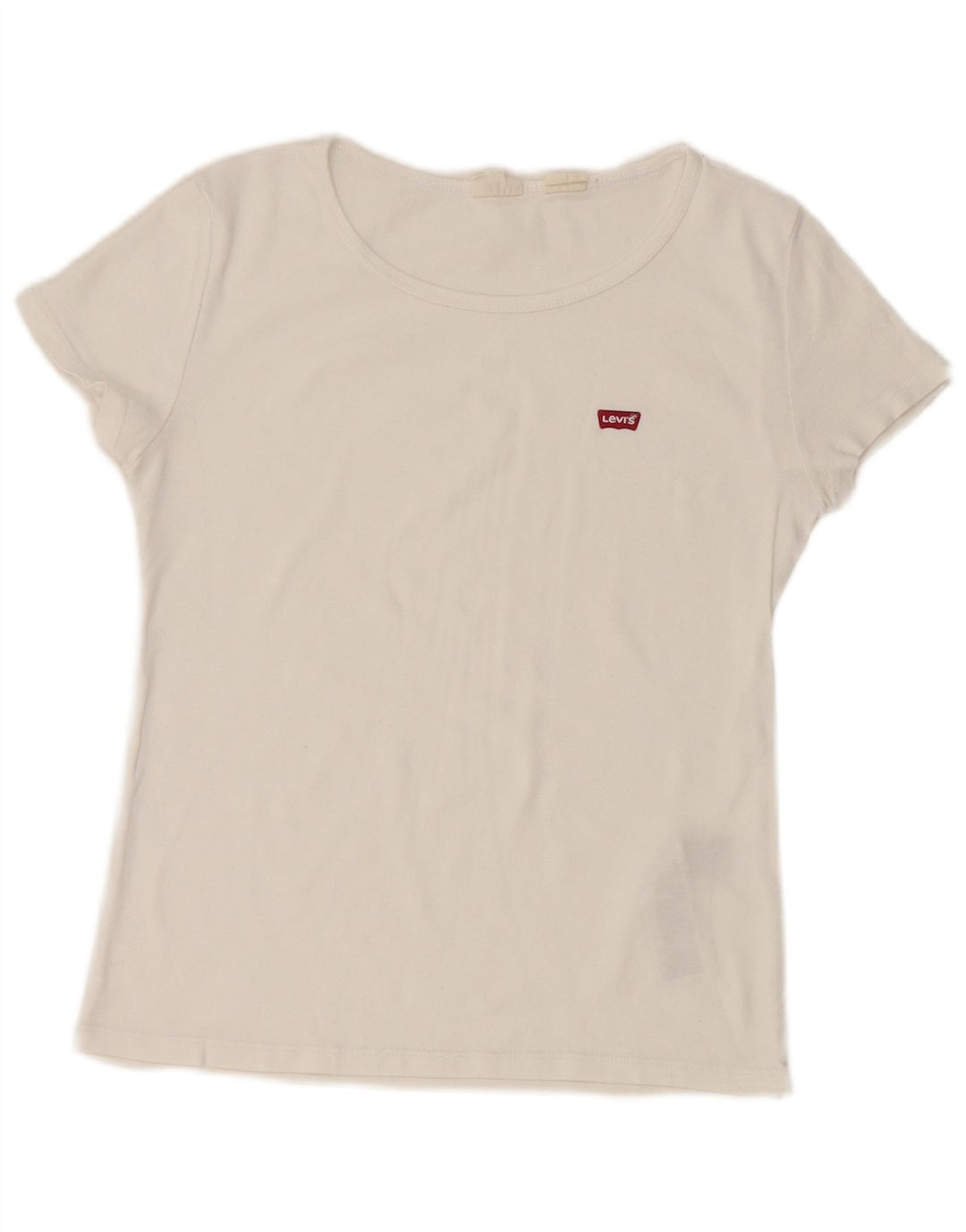 LEVI'S Womens T-Shirt Top UK 12 Medium White Cotton