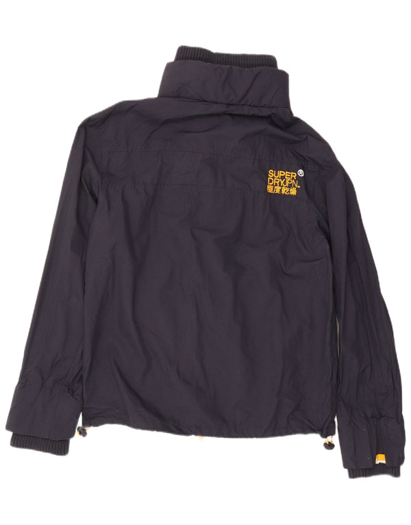 Superdry Mens Windcheater Graphic Rain Jacket UK 42 XL Navy Blue Nylon