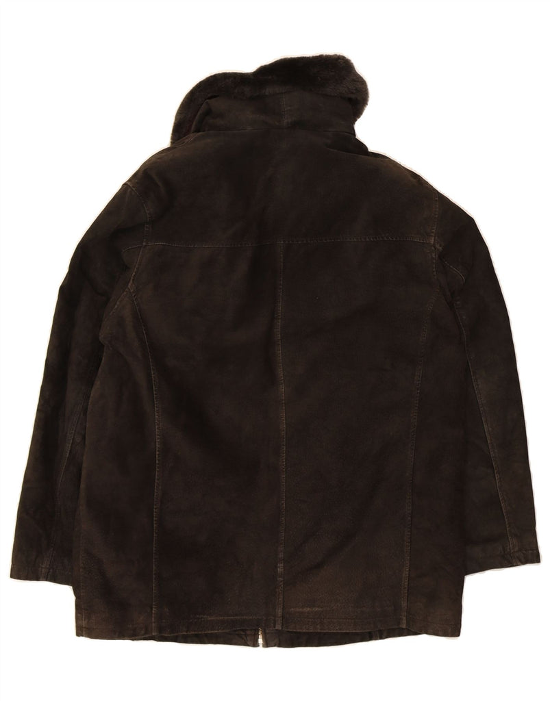 PALACE Womens Suede Jacket UK 16 Large Brown Leather Vintage Palace and Second-Hand Palace from Messina Hembry 