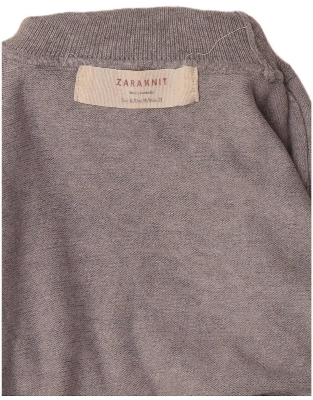 Zara Womens Roll Neck Jumper Sweater UK 12 Medium Grey