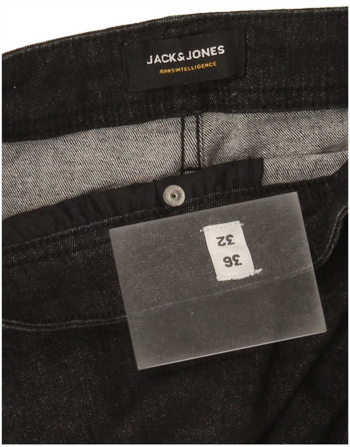 Jack & Jones Mens Slim Jeans W36 L32 Black Cotton