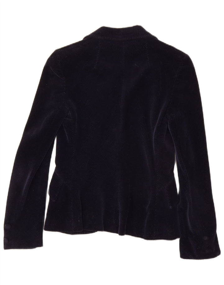 PIERRE D'ALBY Womens Corduroy 2 Piece Skirt Set UK 10 Small W24 Navy Blue