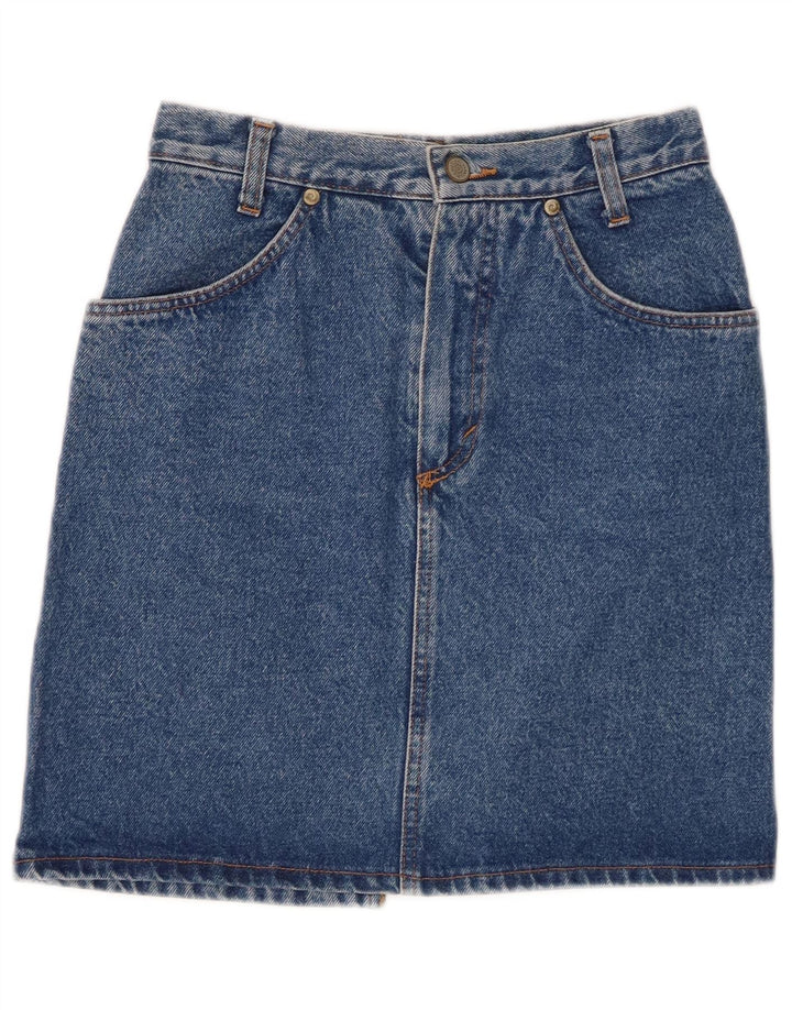 BENETTON Womens Denim Skirt W24 XS Blue Cotton