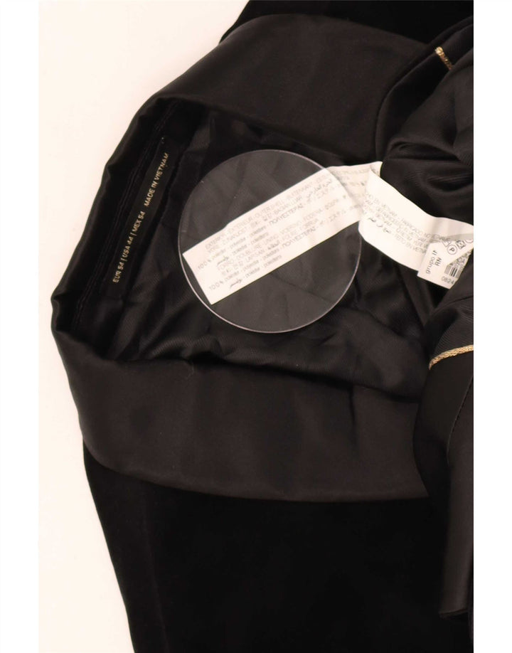 Zara Mens 1 Button Velour Blazer Jacket EU 54 XL Black Polyester