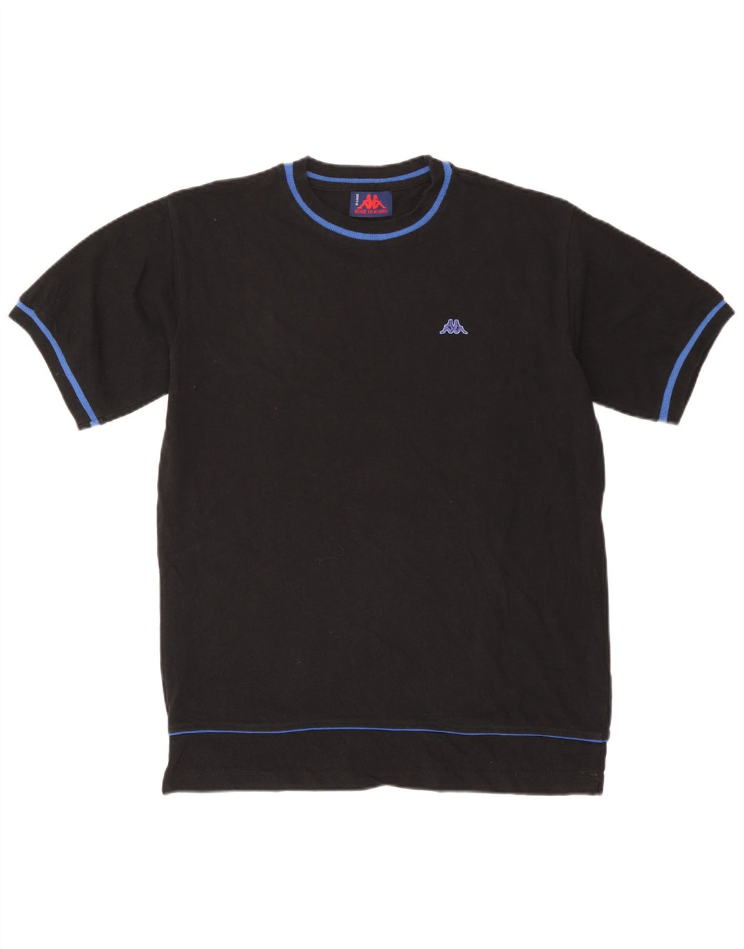 Kappa Mens T-Shirt Top Large Black Cotton