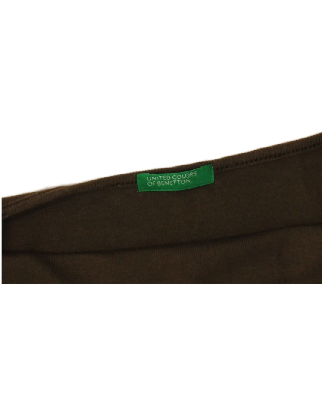 BENETTON Womens Crop Cami Top UK 4 XS Khaki