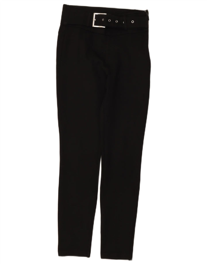 ZARA Womens Slim Chino Trousers Small W26 L27 Black