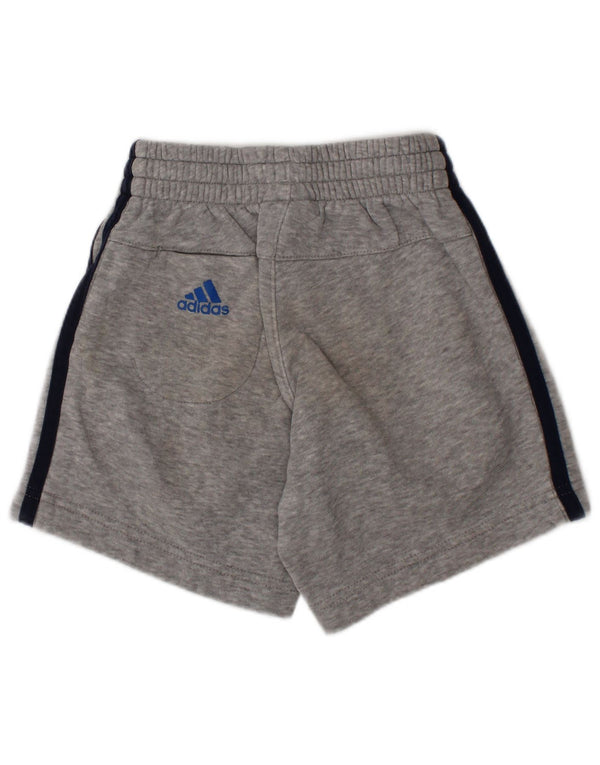 ADIDAS Boys Graphic Sport Shorts 2-3 Years  Grey Cotton