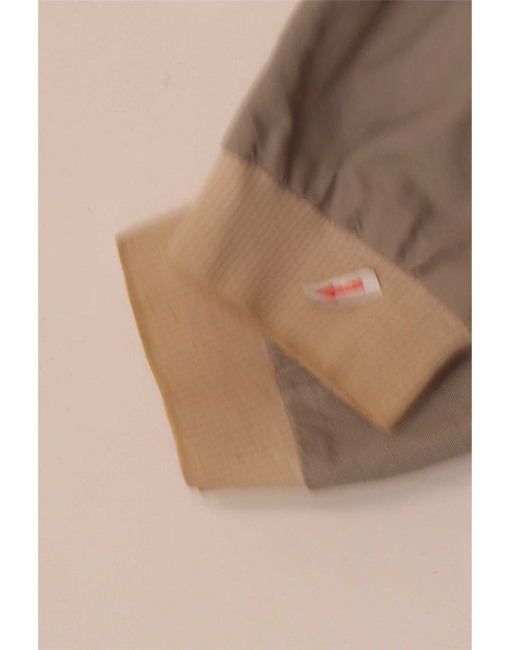 Vintage Mens Bomber Jacket UK 40 Large Grey Colourblock