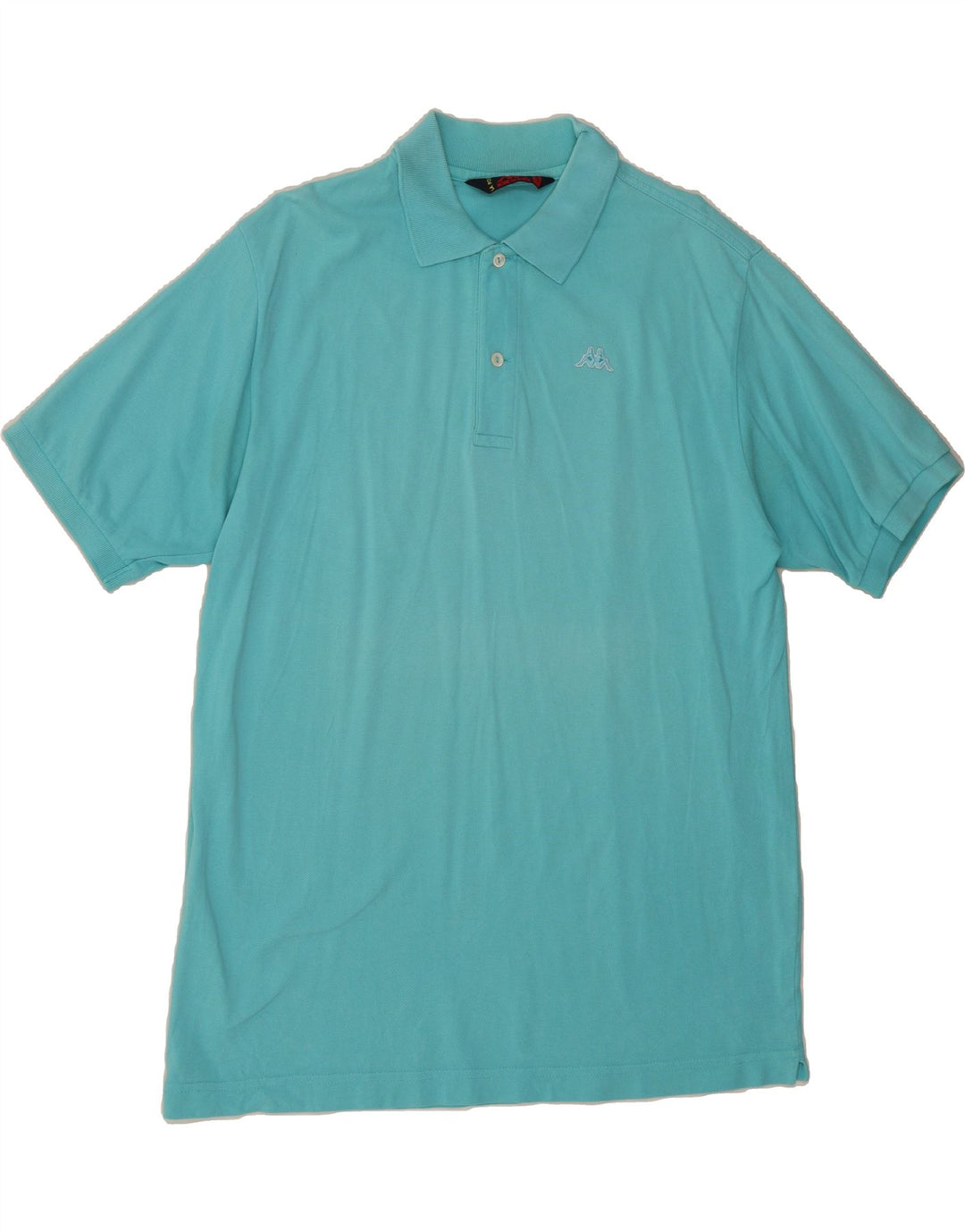 KAPPA Mens Polo Shirt Large Turquoise Cotton Vintage Kappa and Second-Hand Kappa from Messina Hembry 