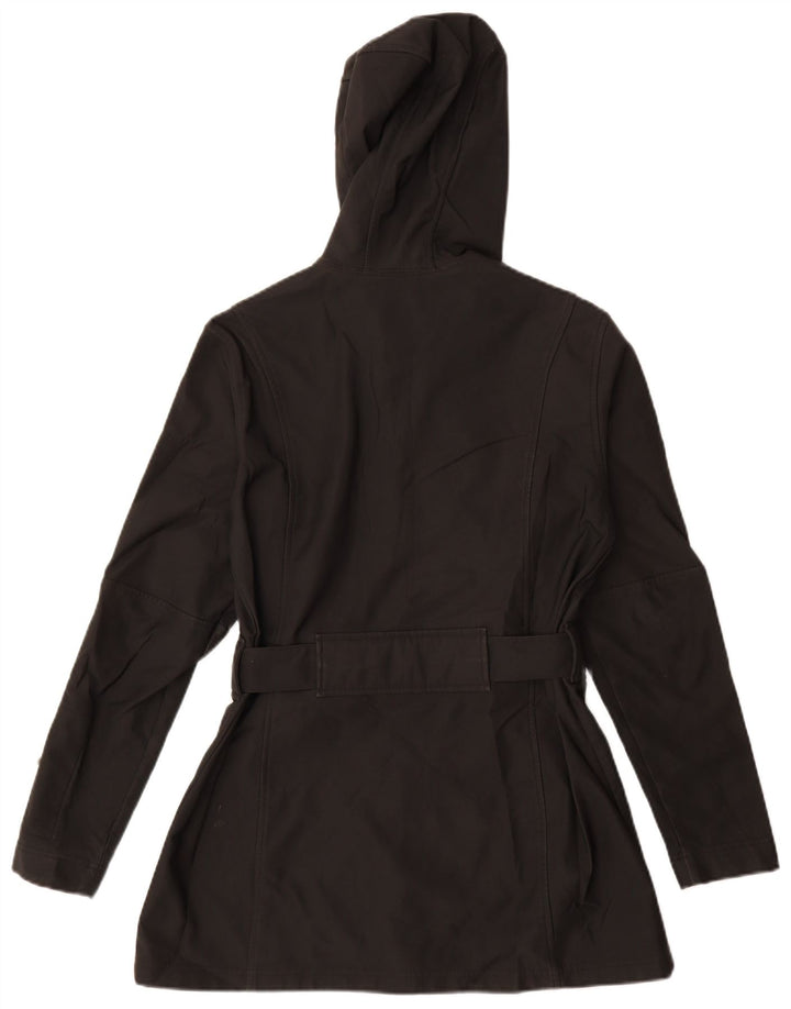 NIKE Womens Hooded Windbreaker Jacket UK 12 Medium Black Polyester