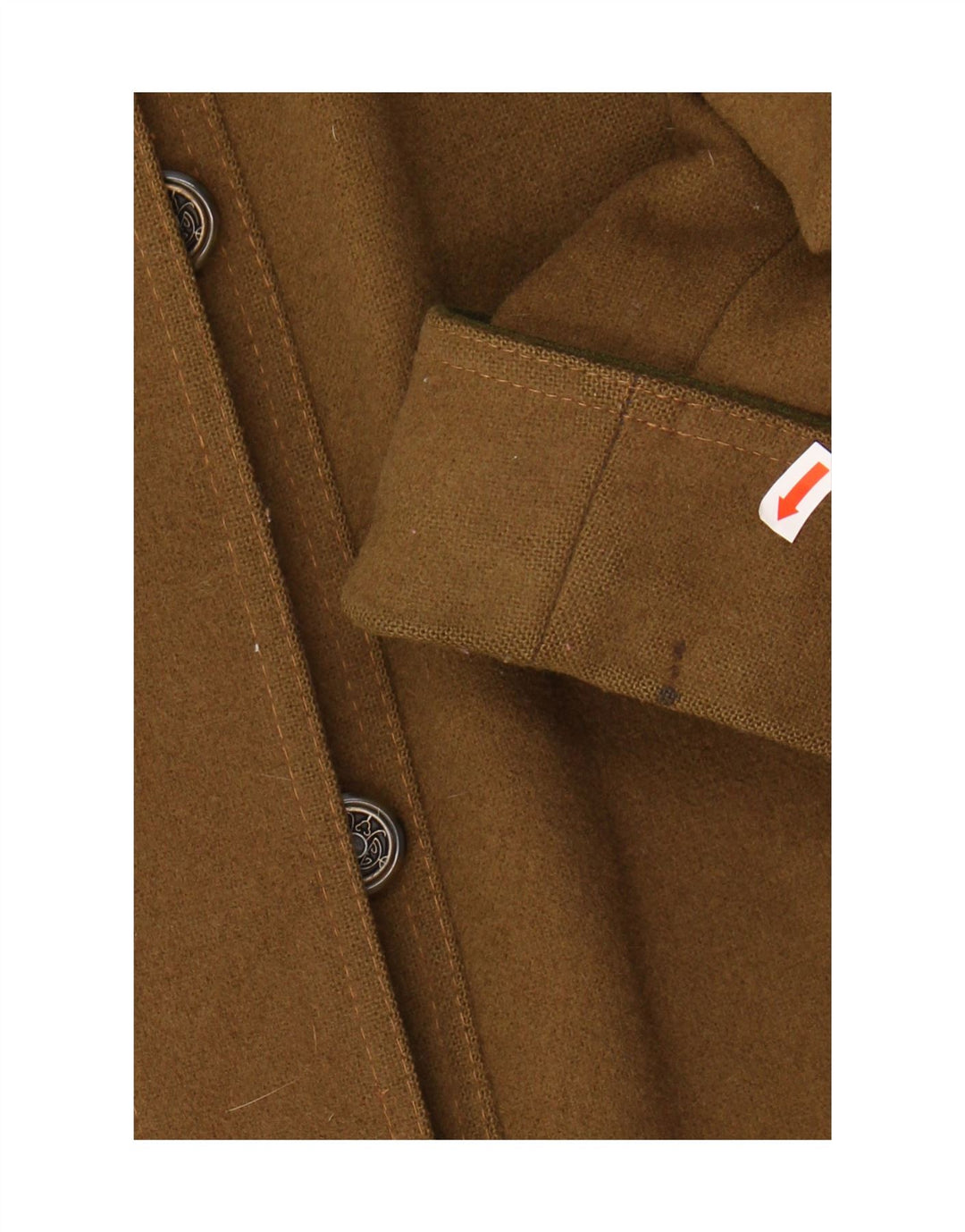 REHBOCHLODEN Womens Overcoat EU 42 Large Khaki Virgin Wool Vintage Rehbochloden and Second-Hand Rehbochloden from Messina Hembry 
