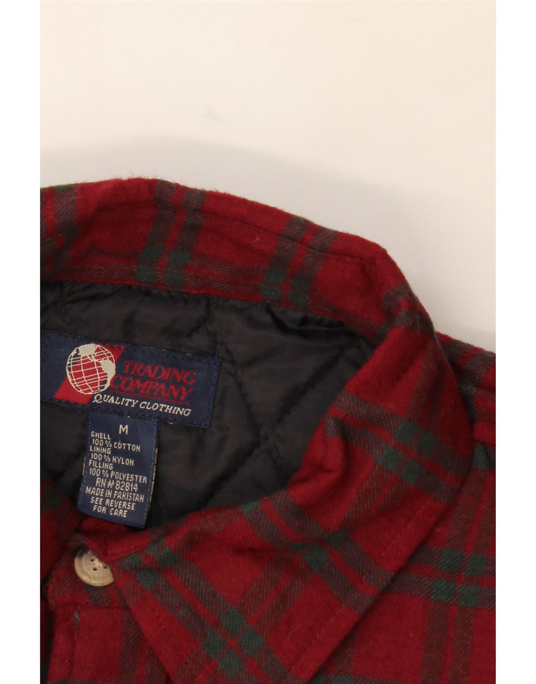 VINTAGE Mens Lumberjack Flannel Shirt Medium Red Check Cotton Vintage Vintage and Second-Hand Vintage from Messina Hembry 