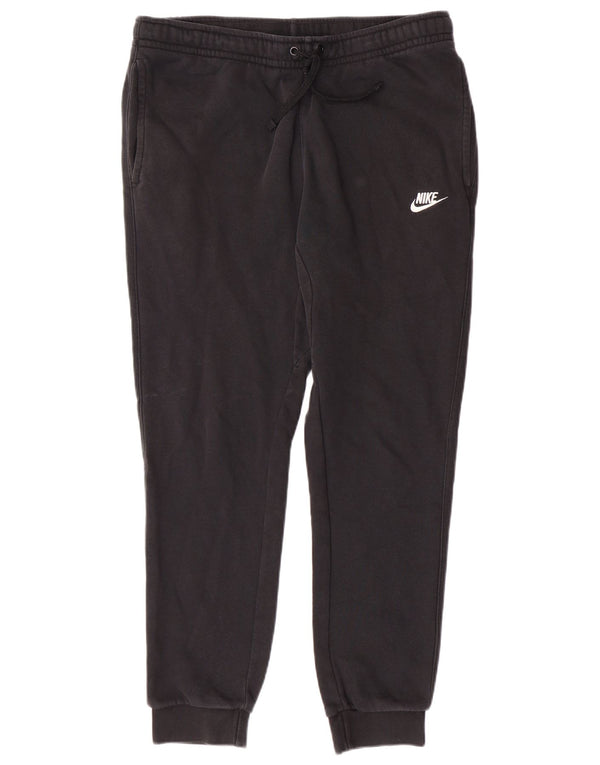 NIKE Mens Tracksuit Trousers Joggers Medium Black Cotton