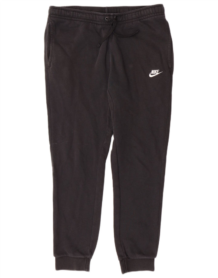 NIKE Mens Tracksuit Trousers Joggers Medium Black Cotton