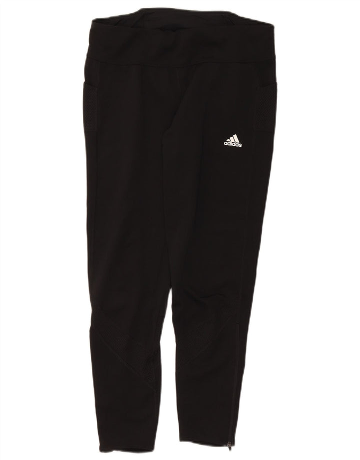 ADIDAS Womens Aeroready Leggings UK 16/18 Large Black Polyester