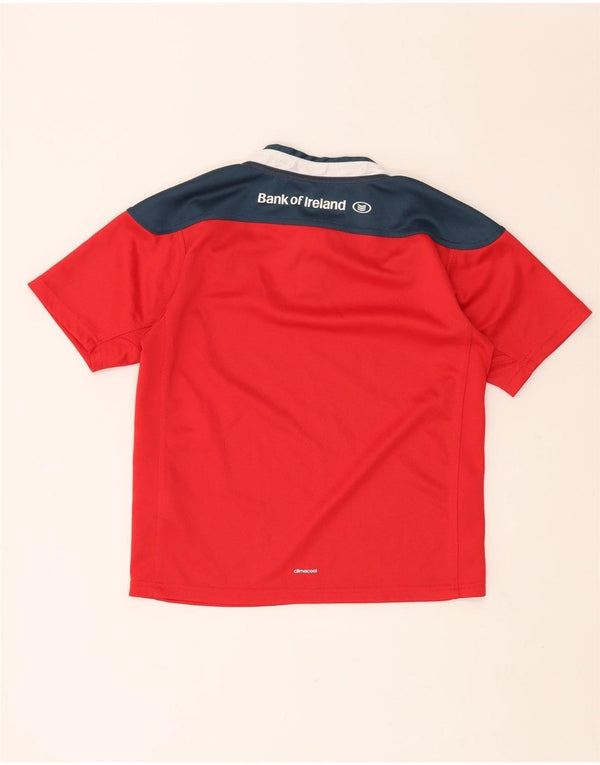 ADIDAS Boys Munster Rugby Graphic T-Shirt Top 11-12 Years Red Colourblock