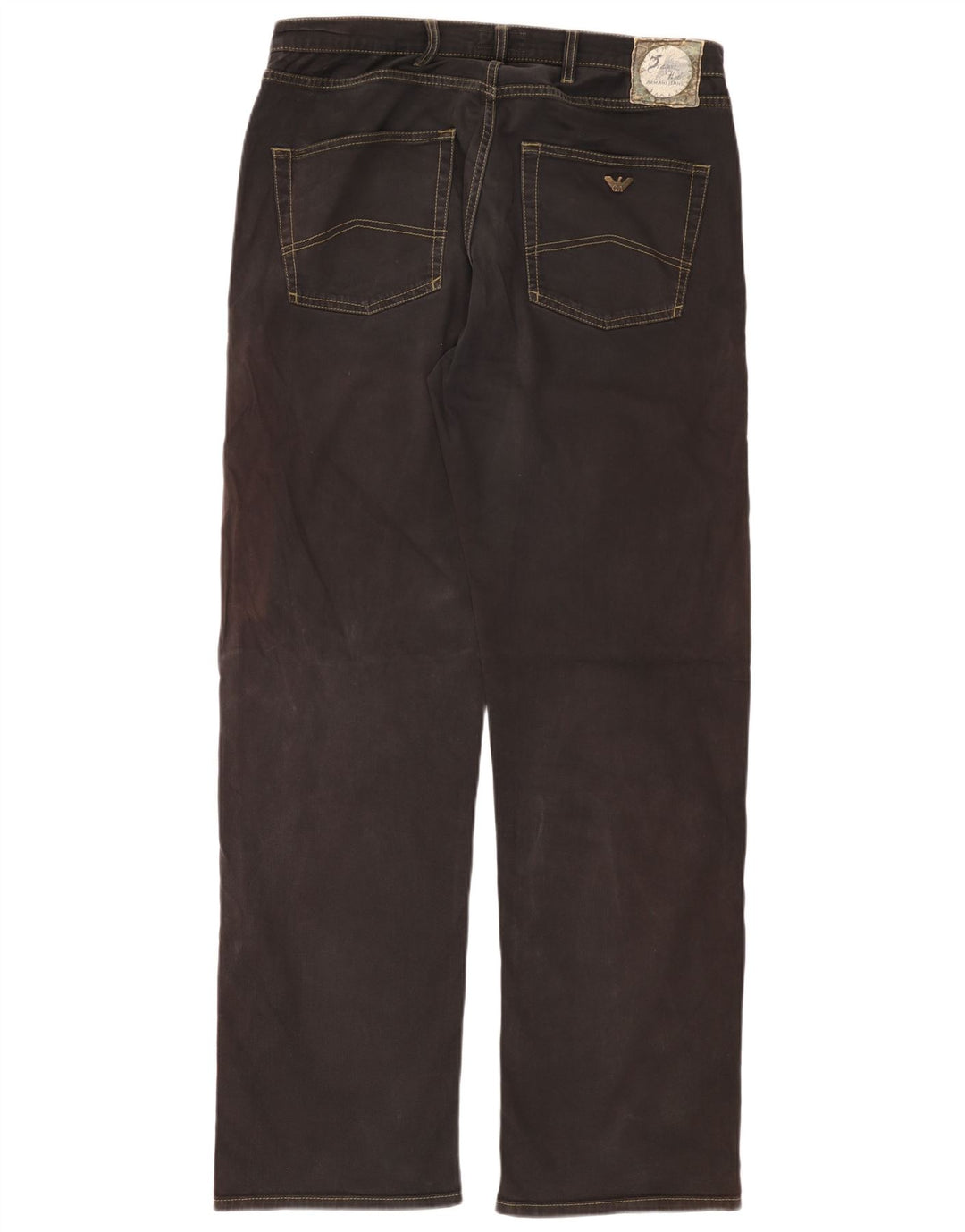 ARMANI Mens Straight Jeans W36 L34 Black