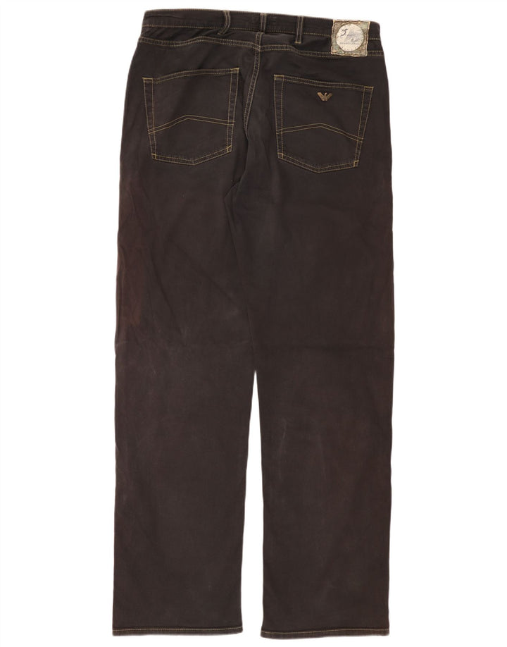 ARMANI Mens Straight Jeans W36 L34 Black