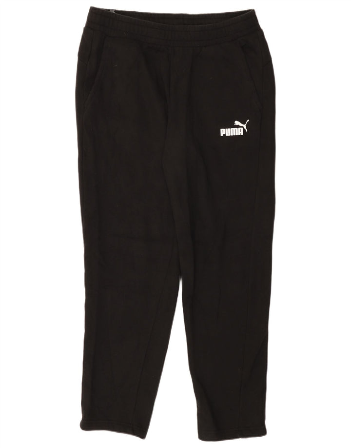 PUMA Mens Tracksuit Trousers Large Black Cotton