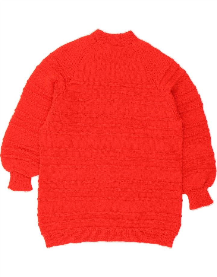 VINTAGE Womens Oversized Turtle Neck Jumper Sweater UK 10 Small Red Vintage Vintage and Second-Hand Vintage from Messina Hembry 