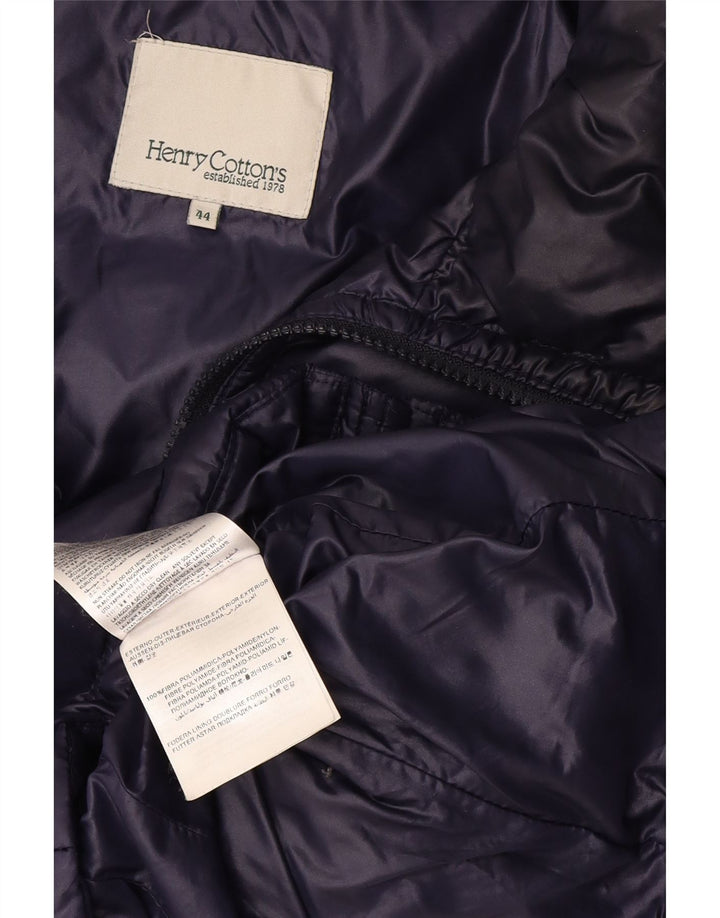 Henry Cottons Womens Padded Jacket IT 44 Medium Navy Blue Polyamide