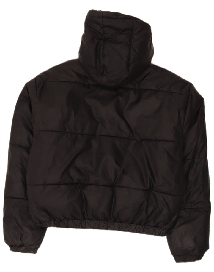 Ellesse Womens Hooded Oversized Padded Jacket UK 12 Medium Black Polyester