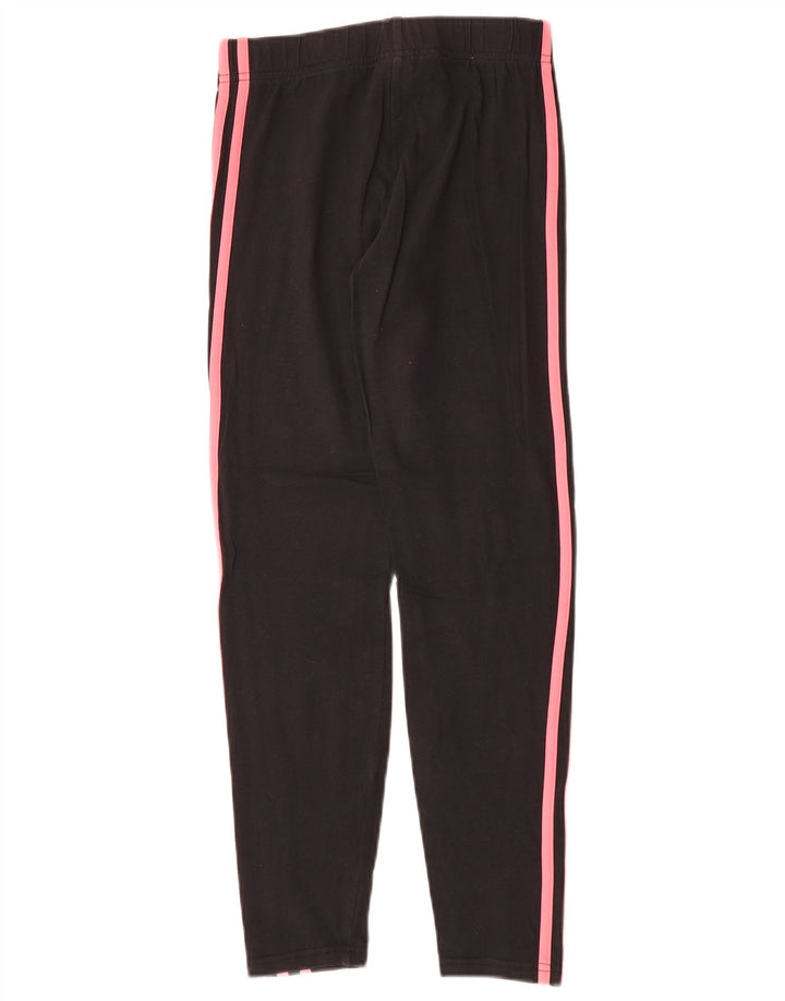 ADIDAS Girls Tracksuit Trousers 13-14 Years  Black Cotton
