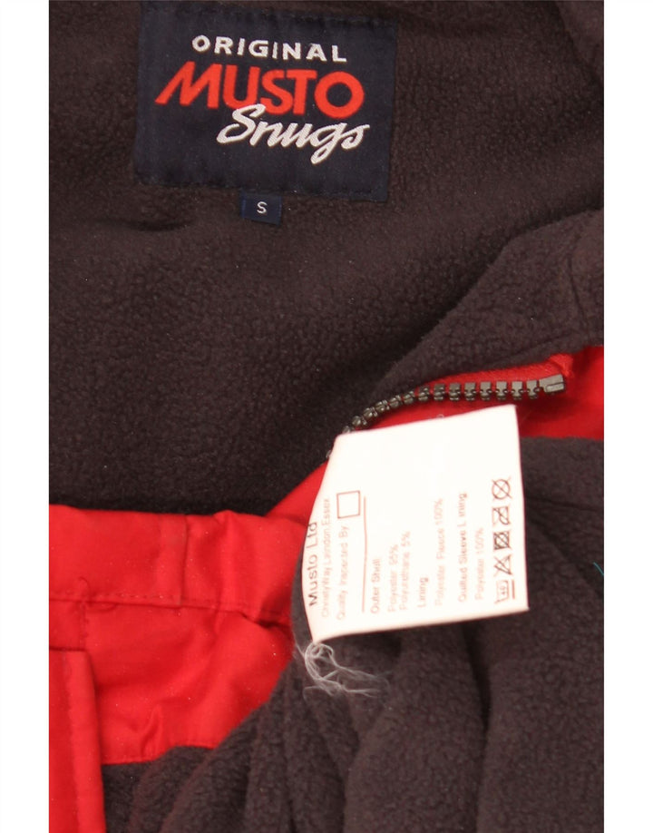 Musto Mens Hooded Windbreaker Jacket UK 36 Small Red Polyester
