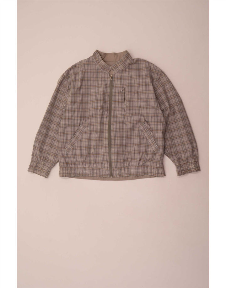 Vintage Mens Reversible Jacket UK 40 Large Grey Polyester