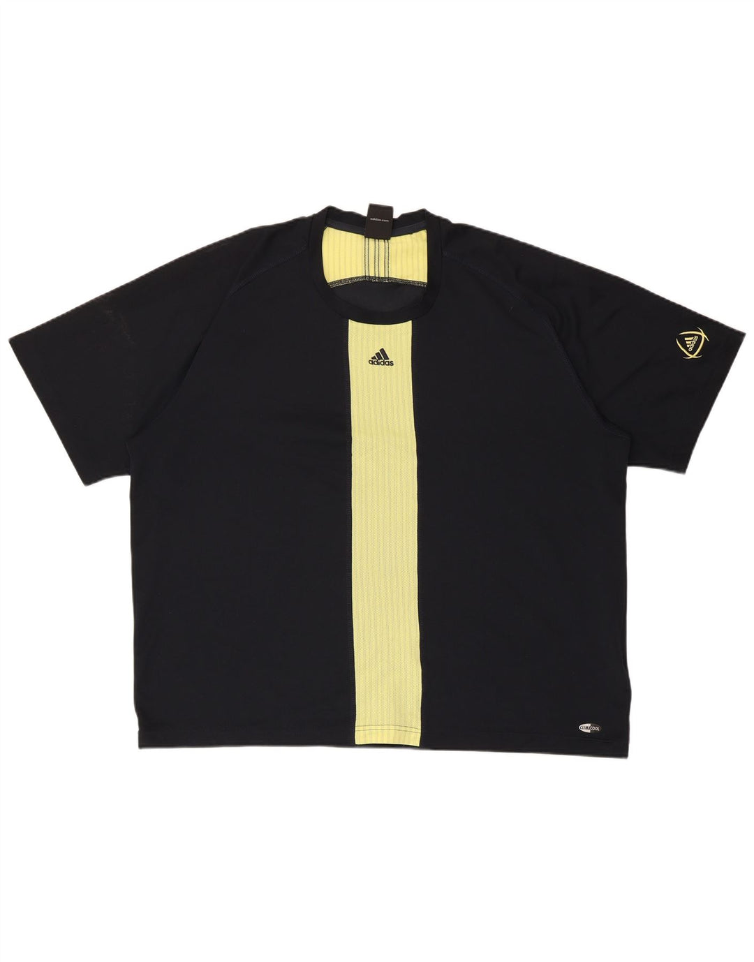 ADIDAS Mens Climacool T-Shirt Top 2XL Black Colourblock Polyester