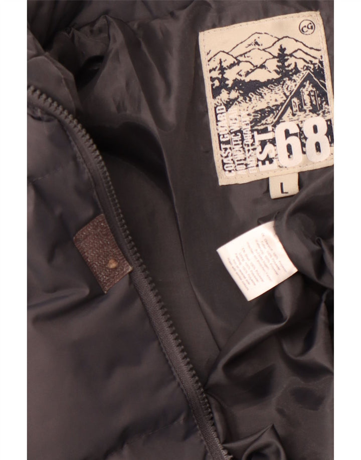 COAST GUARD Mens Padded Jacket UK 40 Large Grey Polyester