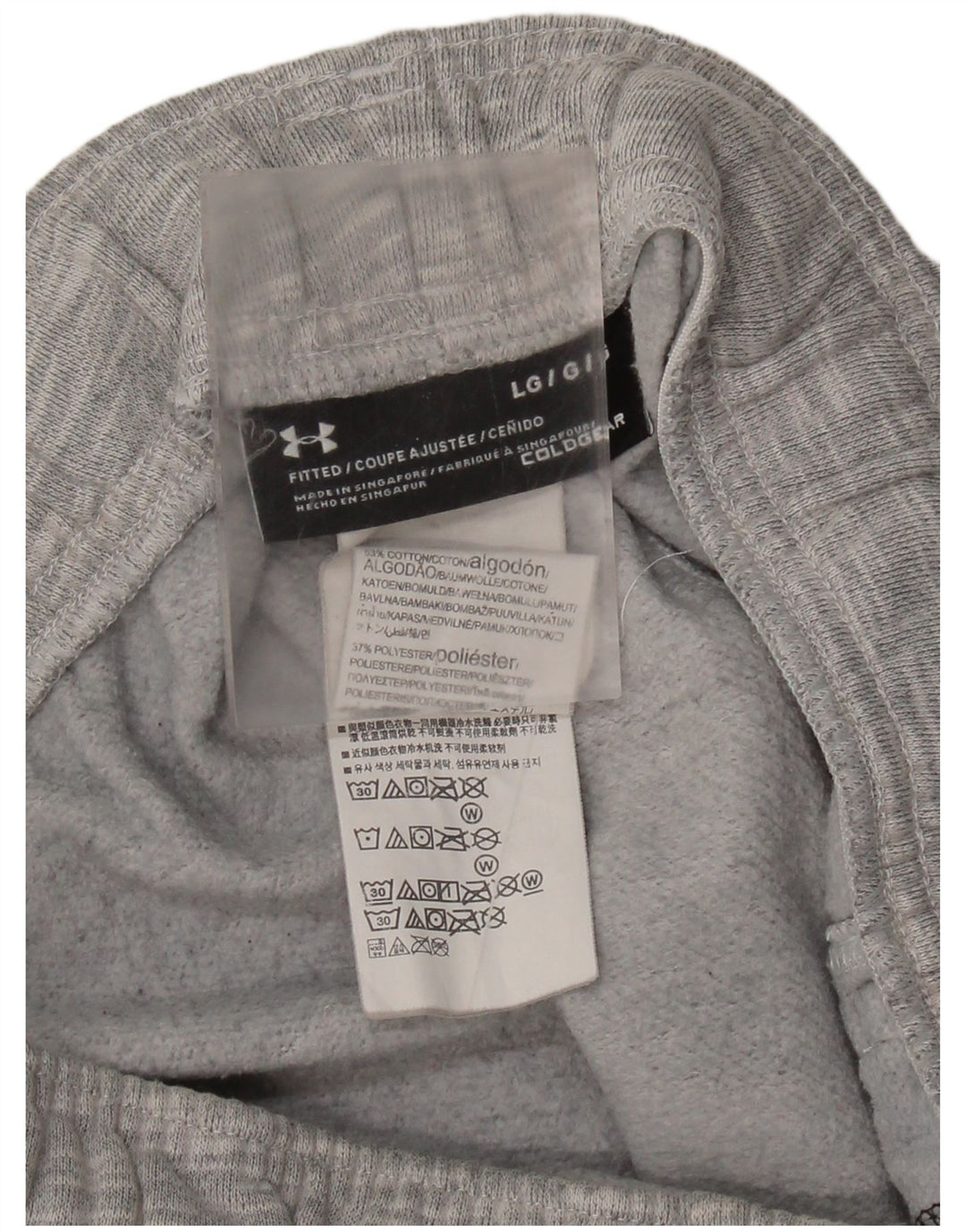 UNDER ARMOUR Mens Cold Gear Tracksuit Trousers Joggers Large  Grey Flecked