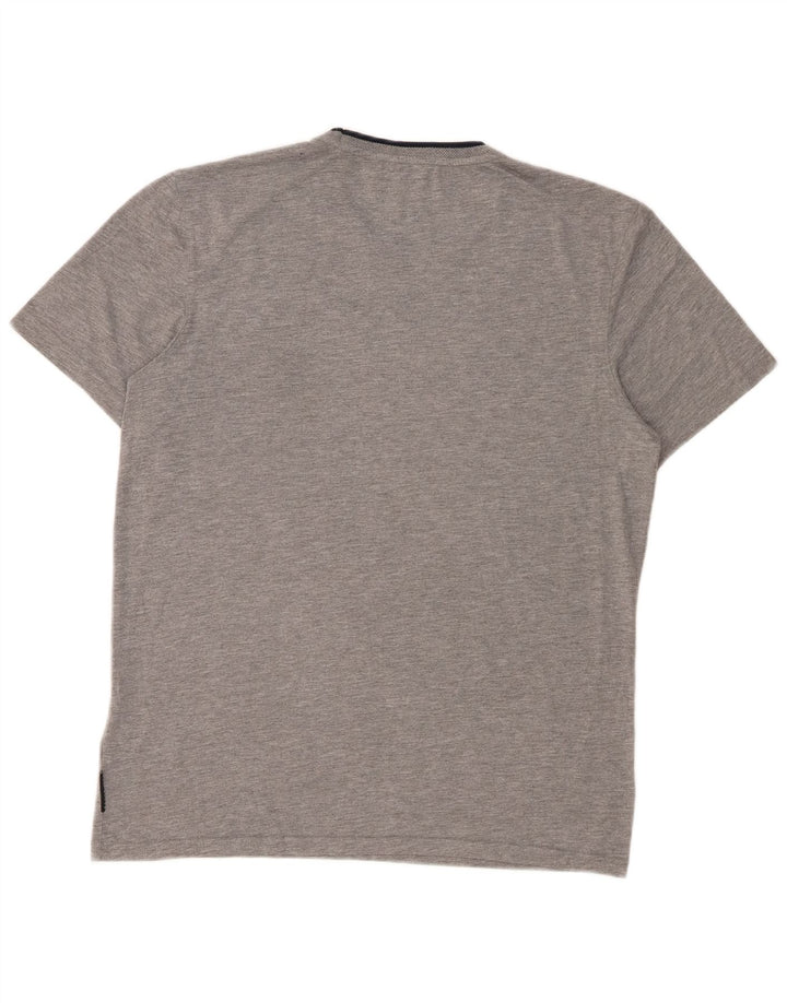 Ted Baker Mens T-Shirt Top Size 3 Medium Grey Polyester